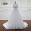 2016 Милая рукавов A линия Crystal Бисероплетение свадебное платье